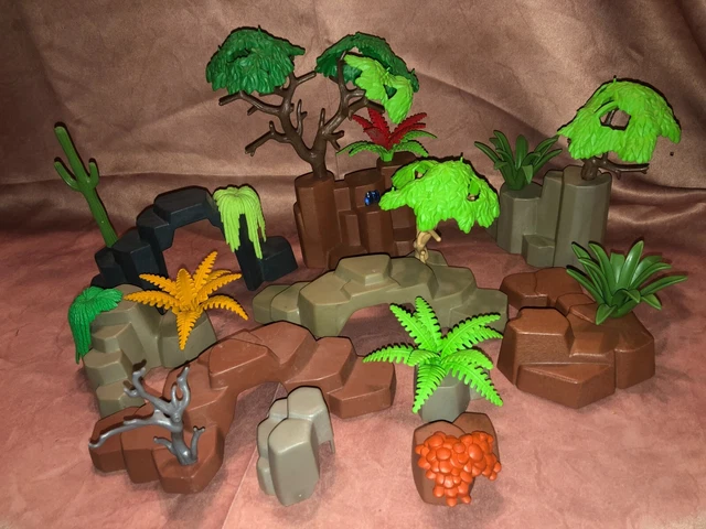 Lot De Pièces Playmobil – Rocher, Personnages, Animaux & Accessoires – Occasion