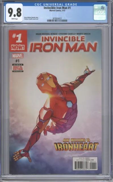 Invincible Iron Man #1  CGC 9.8 1st Cover App of Riri Williams as Ironheart
