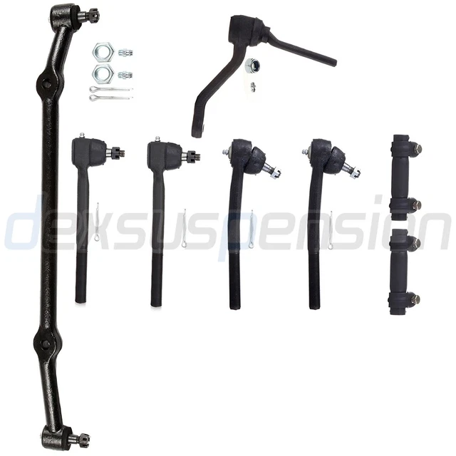 8x For 1978-1996 Chevrolet Caprice Front Inner Outer Tie Rod End Center Link Kit