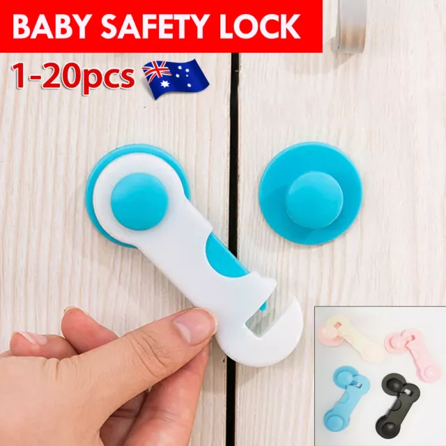 Adhesive Baby Child Kid Safe Safety Lock Latch For Door Cabinet Drawer Cupboard