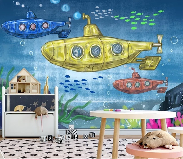 Autocollant Mural Décoratif Porte Sous-marin Taille Réelle (37x70 Cm) - Vinyle, Neuf