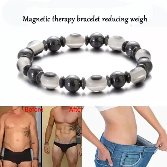 Bracelet de perles d'hématite magnétique de guérison pour femmes, breloques...