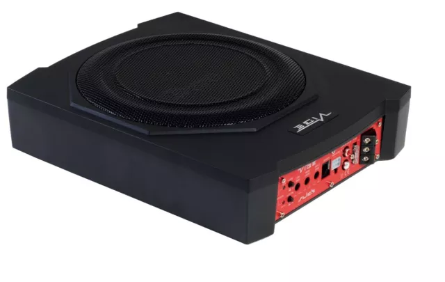 Vibe 10 Inch Underseat Subwoofer With Built In Amp Slick Bass Slim 540 Watts