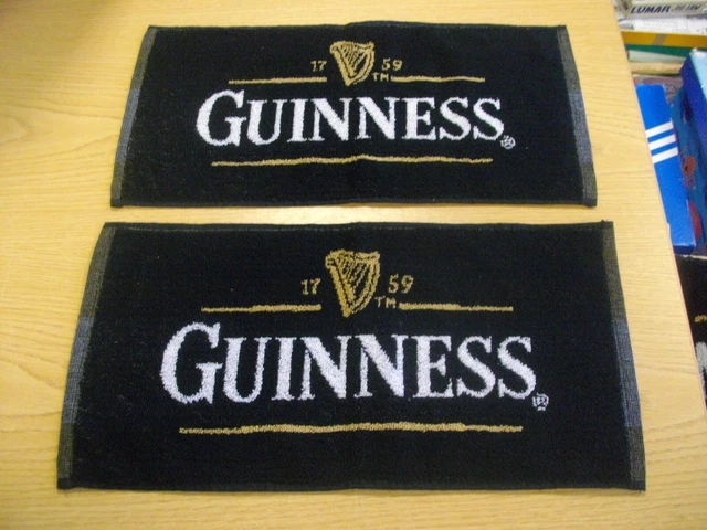 Guinness Bar Towels Pack Of 2 Brand New Unused FREE POSTAGE