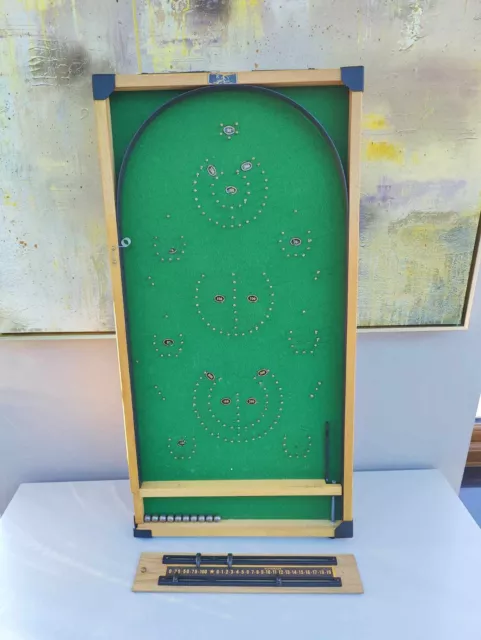 Bagatelle Game By Kay Of London With Ten Balls Vintage Condition Large 30" Read