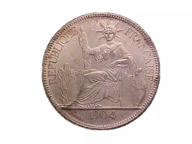 1904 A French Indo China 1 Piastre Token/Medal -Fun Collectible!-c3492txx