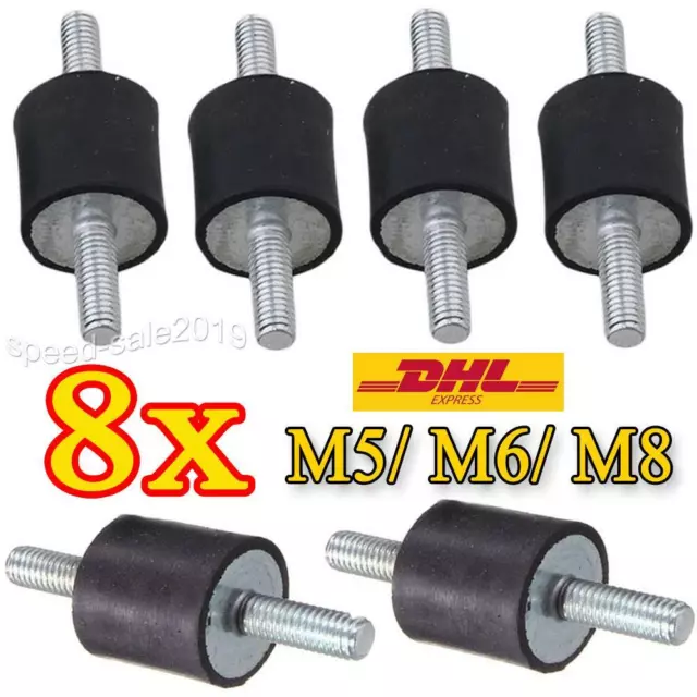 8 Pcs Gummipuffer M5/M6/M8 Schwingungsdämpfer Gummilager Gummilager Silentblock