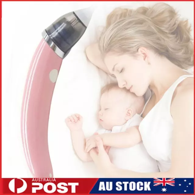 Electric Infant Nose Cleaner Automatic Oral Sucker for Boys Girls (Pink)