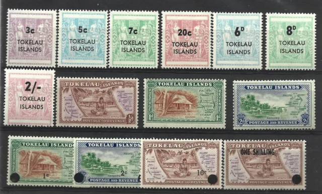 Toklau Islands Circa 1948 Usefu Small Mint Collection With Surcharged & Nz Arms