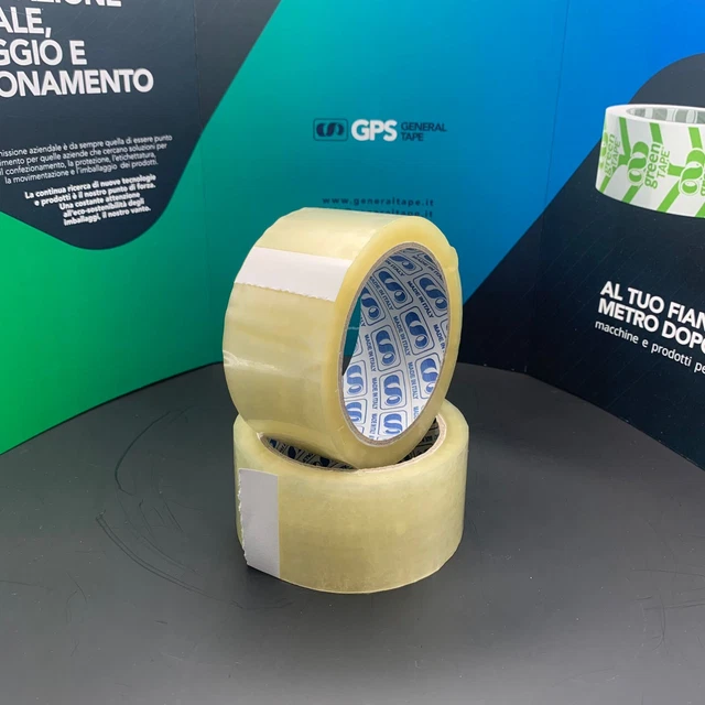 Nastro Adesivo Per Pacchi Palucart, 12 Rotoli Trasparenti 50mm X 132mt, Professionale Made In Italy, Resistente E Senza Residui