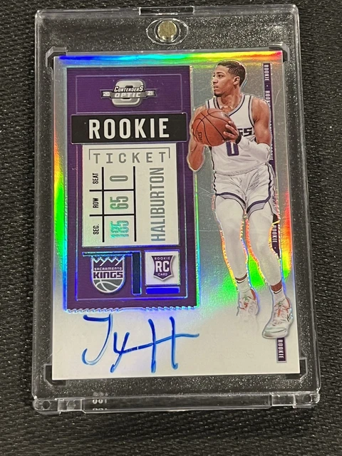 2020-21 Contenders Optic TYRESE HALIBURTON Rookie Ticket Silver Prizm Auto #125