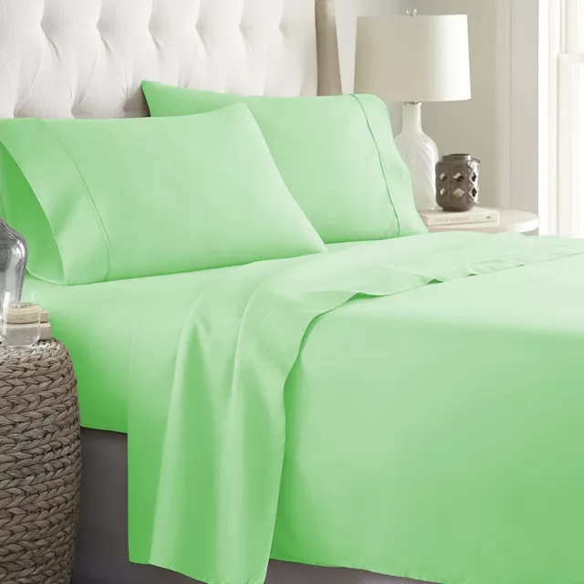 Egyptian Cotton 1000 TC Pretty Bedding Items Sage Solid Select Item & Size