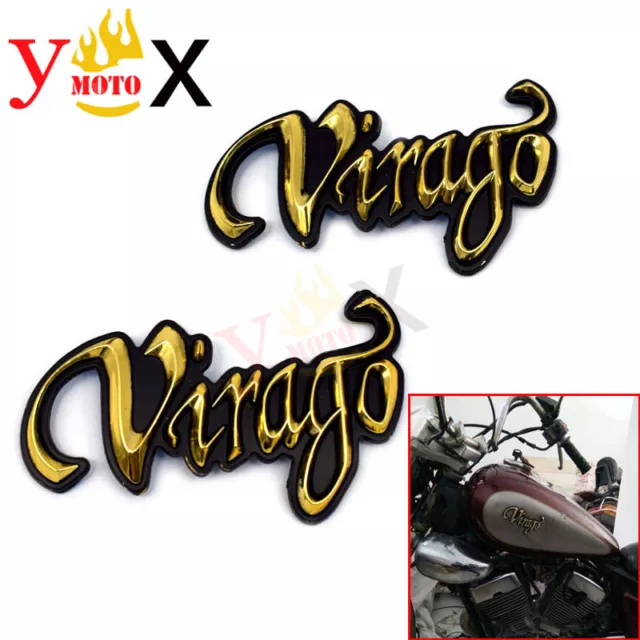 Virago Gas Tank 3D Emblem Sticker Decals Logo For Yamaha XV125 XV250 XV400 XV535