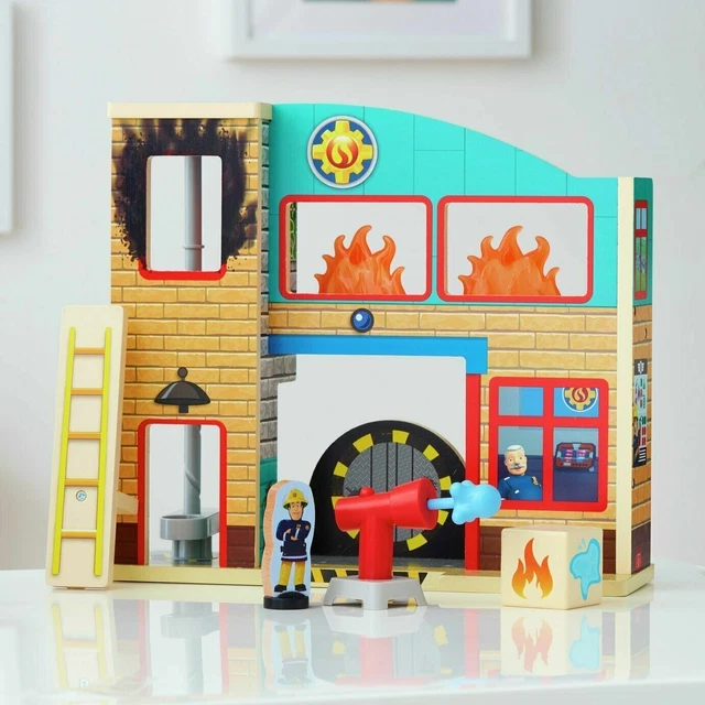 Feuerwehrmann Sam Holzfiguren – 4er‑Set, Doppelseitig, Aus FSC‑zertifiziertem Holz Für Kinder Ab 3 Jahren