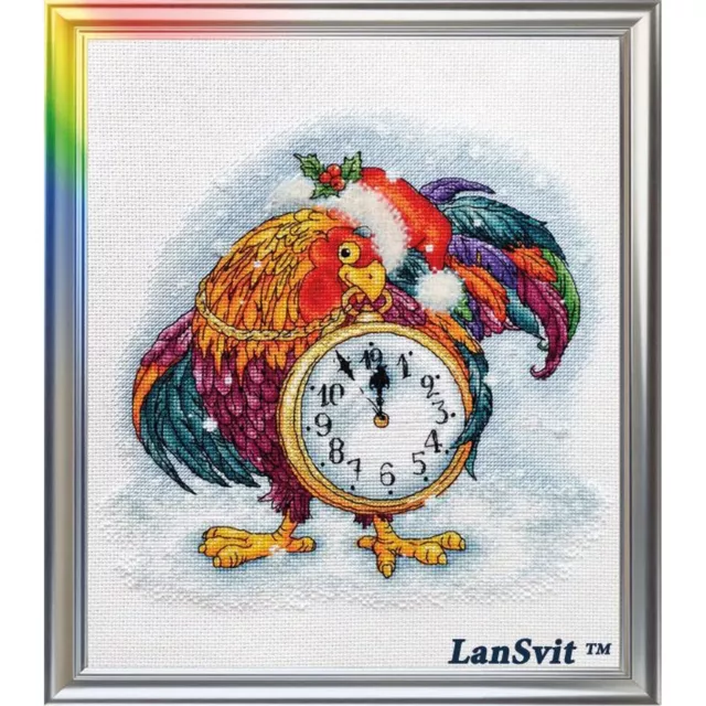 Lansvit D-054 Rooster Embroidery Counted Aida 6.4