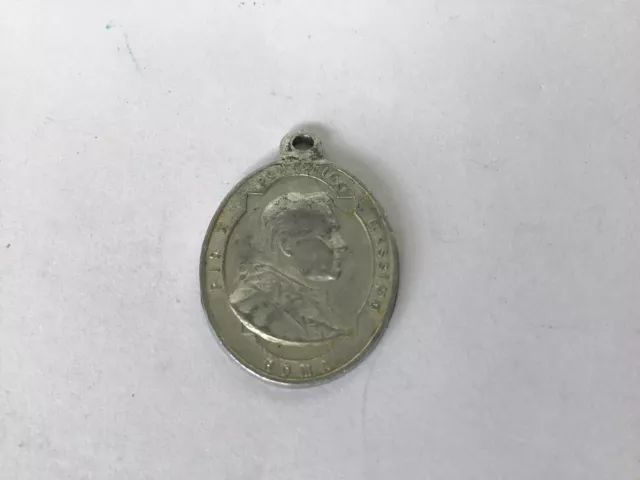 VTG Ricordo Giubileo Pio X Pontefice Massimo Religious Medal Charm Pendant Rome