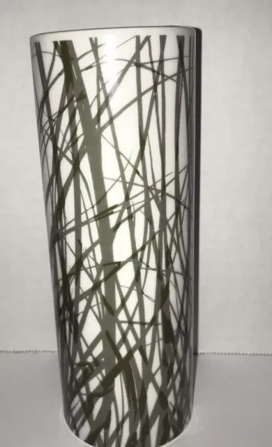 Vase Hutschenreuther Arzberg 70’s abstract white black minimalist, contemporary