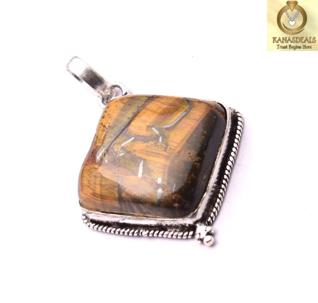 Tiger Eye Plated Pendant Jewellery Extraordinary 4 Gm Value-Priced @1.99-65364