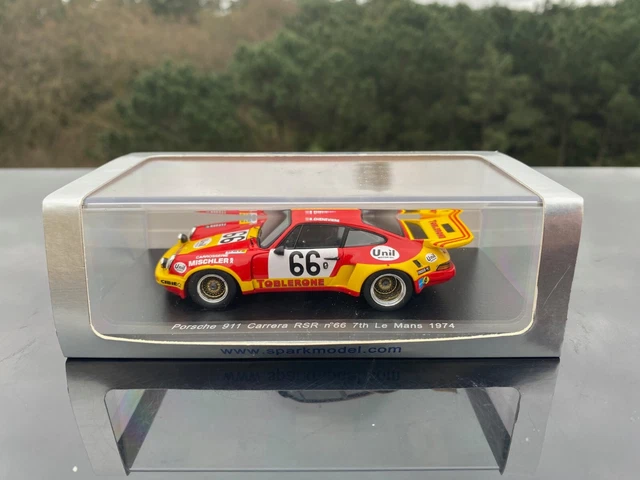 Miniature Spark 1/43 Porsche 911 Carrera RSR – Le Mans 1974 – Chenevière / Zbinden