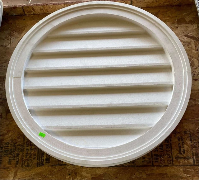 Ekena Millwork Round Surface Mount PVC Gable Vent 24"W x 24"H