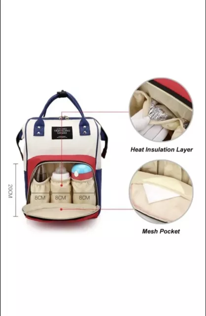Living Traveling Share Baby Diaper Bag Multi-Function Travel Waterproof Backpack 3