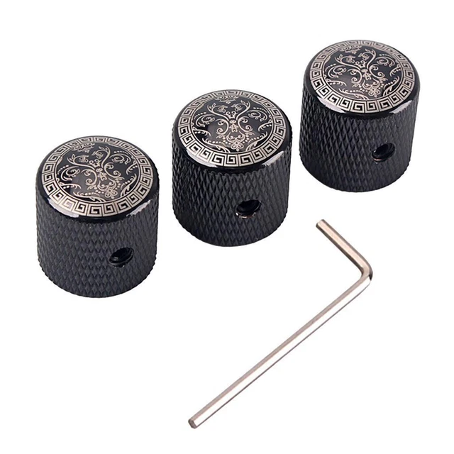 3x boutons de commande de dôme pièces de bouton de tonalité de Volume de