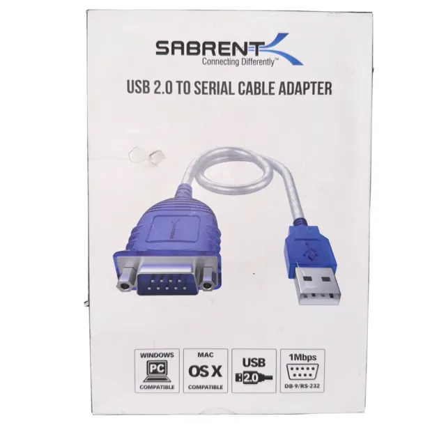 Sabrent USB 2.0 to Serial (9-Pin) DB-9 RS-232 Converter Cable
