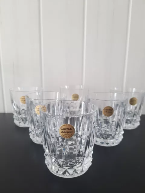 6 verres a whisky en cristal d'arques Seau Soliflor Tuileries Villandry neuf