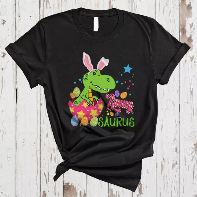 Bunny Saurus Cute Easter Day Bunny T-Rex Dinosaur In Easter Egg Hunting T-Shirt