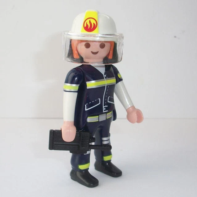 PLAYMOBIL Firefighter With Car Set - Figure, Fire Truck, Flames & Accessories, Ages 4+ - View #7