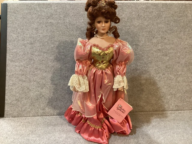 *Paradise Galleries Treasury Collection 14” Porcelain Doll in Pink Dress