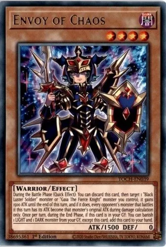 Envoy of Chaos - TOCH-EN039 - Rare - 1st Edition x3 - Near Mint
