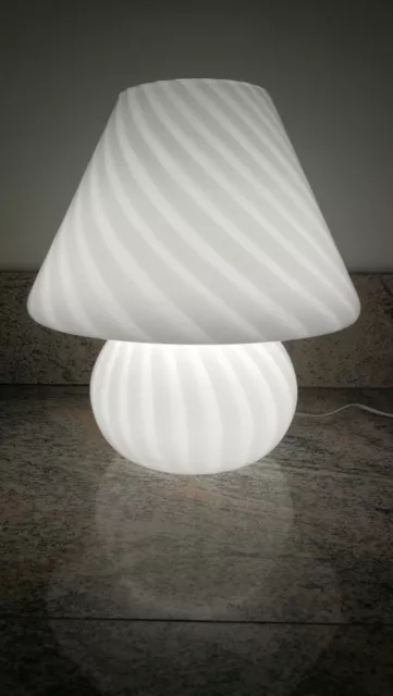 LAMPADA FUNGO MURANO LAMP MUSHROOM XXL ABATJOUR VENINI White