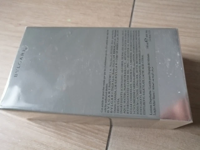 " BULGARI " Dopobarba / After Shave Lotion 100ml, NUOVO, SIGILLATO 3