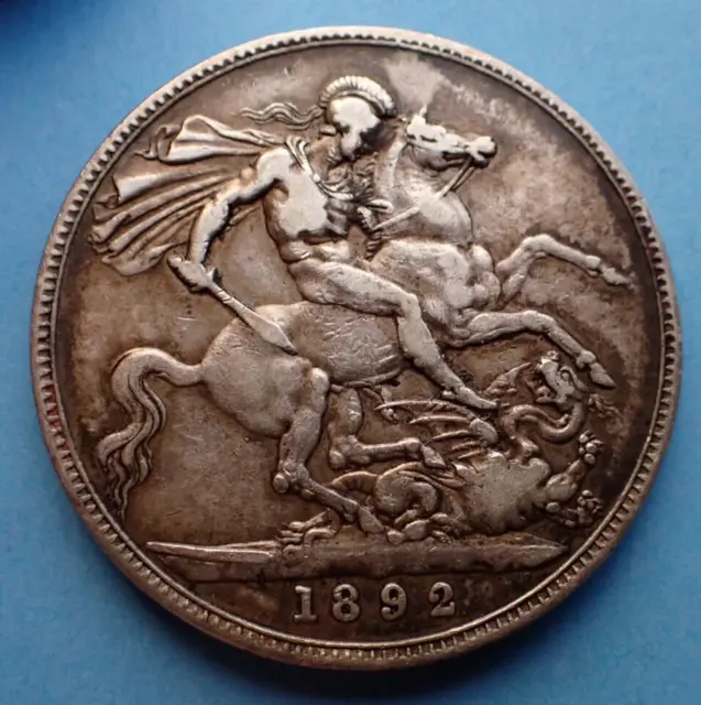 1892 Jubilee Head CROWN, 0.925 silver, as shown.