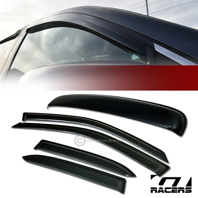 Dark Smoke Sunroof Visor 1100mm 3mm For 2008-2012 Jeep Liberty - Glossy Flexible Acrylic