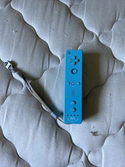 Nintendo OEM Blue Wii Remote W/ Motion Plus Adapter WiiMote Official Controller