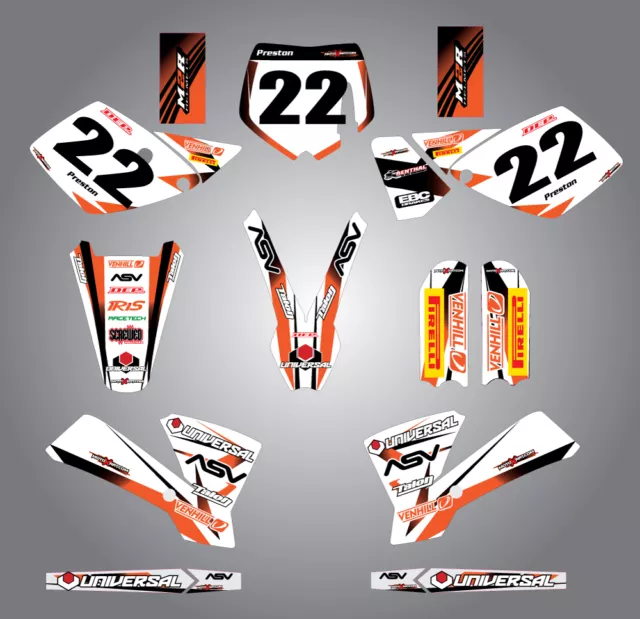 Full  Custom Graphic  Kit - STORM - KTM  65 -  2002 - 2008 stickers / decals