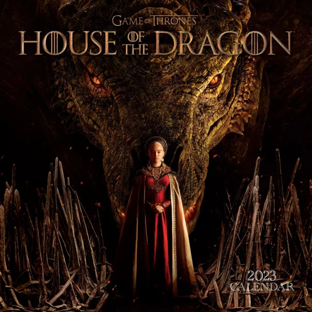 HOUSE OF THE Dragon 2023 Calendar, Month To View Square Wall Calendar