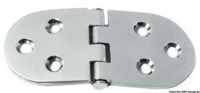 Charnière Inox 130x60 MM Marque Osculati 38.455.02
