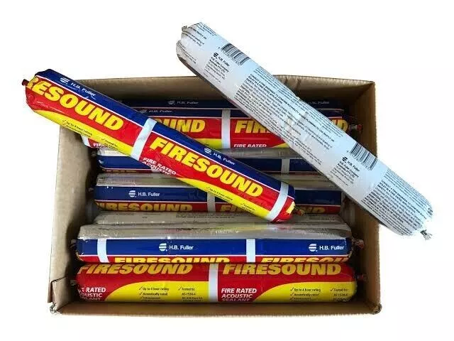 15 x HB Fuller FIRESOUND Fire Rated Acoustic Sealant 600ml Sausage Box