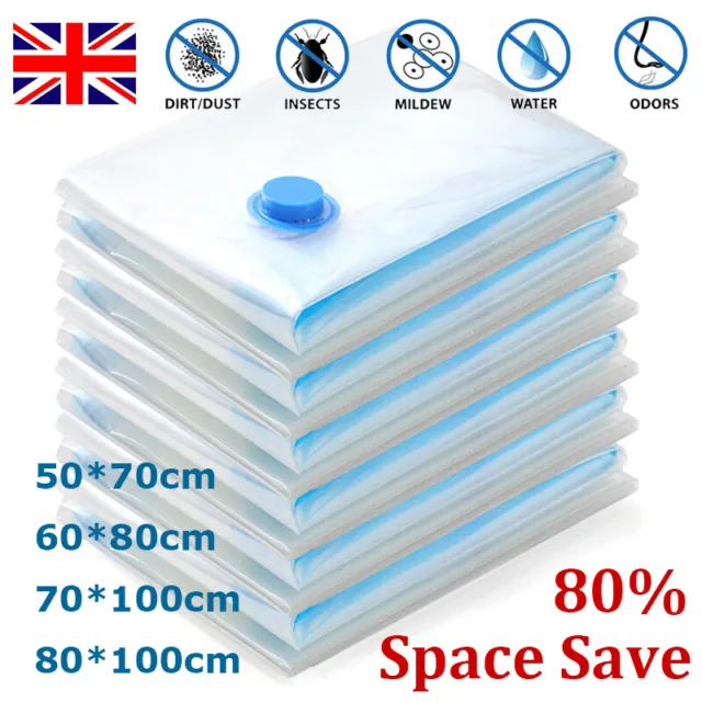 10x Strong Vacuum Storage Space Saving Bags Vac Bag Space Saver Vaccum Vacum Bag