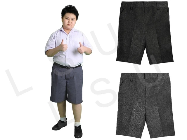 Plus size grey school shorts store