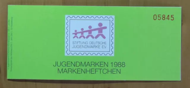 Motiv, Stiftung Jugend 1988, Nr. 05845 Markenheftchen, Markenwert 7,00- DM, #B14