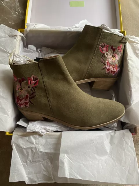 JOULES LANGHAM FLORAL ankle boot Size 7 BNWT suede 39.99 PicClick UK