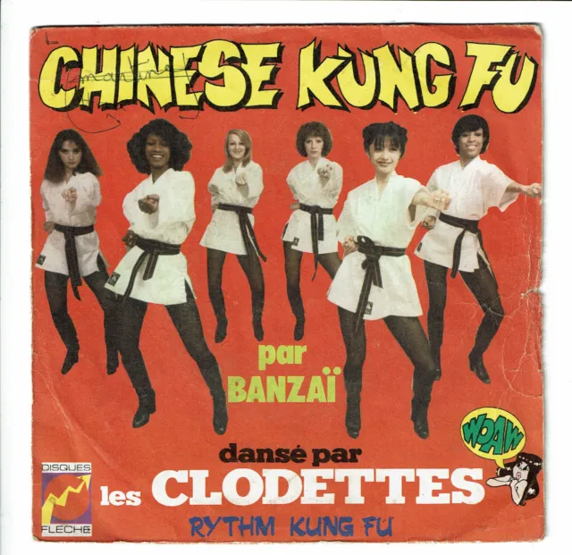 Banzai Los Clodettes Claude François 45 RPM Chinese Kung Fu - Rhythm -flecha