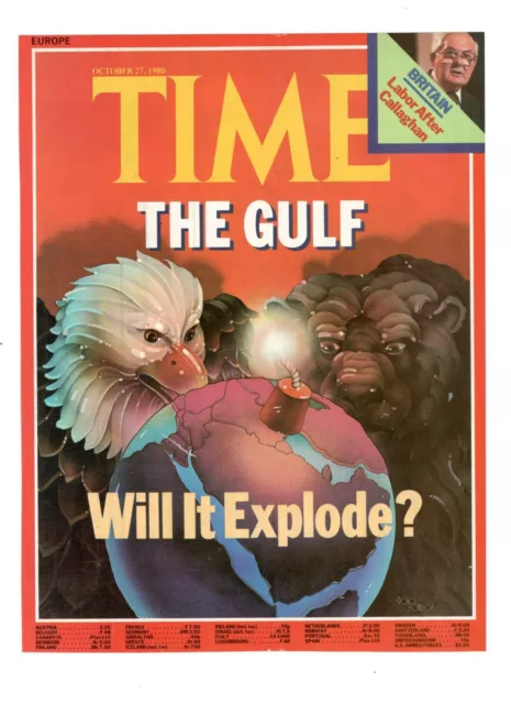 Tee Gulf Will It Explode? 1980 Time Cover 1 Seite Von Rahmung