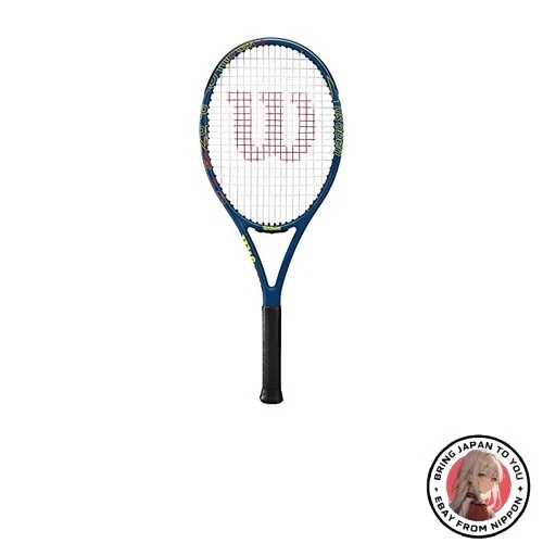 Wilson Allure Raquette De Tennis – Cadre Composite, Tête Grosse, Pré-cordée, Rose/bleu, Taille 2, Pour Adultes