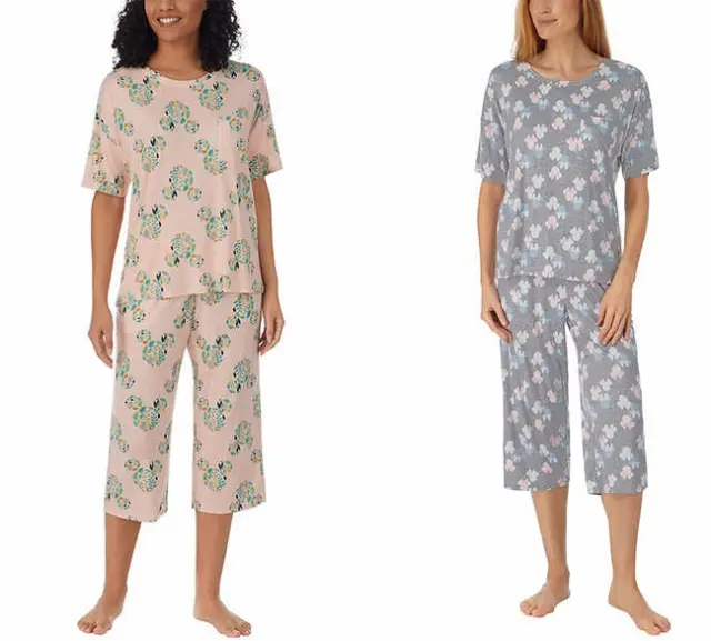 DISNEY MICKEY & Minnie Ladies 2 Piece Shorts Set Pajamas PJ