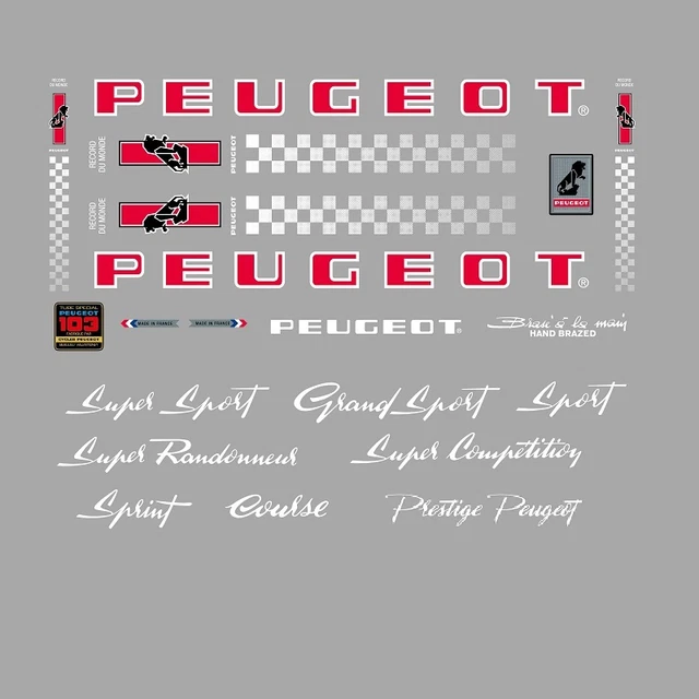 Stickers Pour Cadre Vélo Autocollant Velo Peugeot Cadre 103